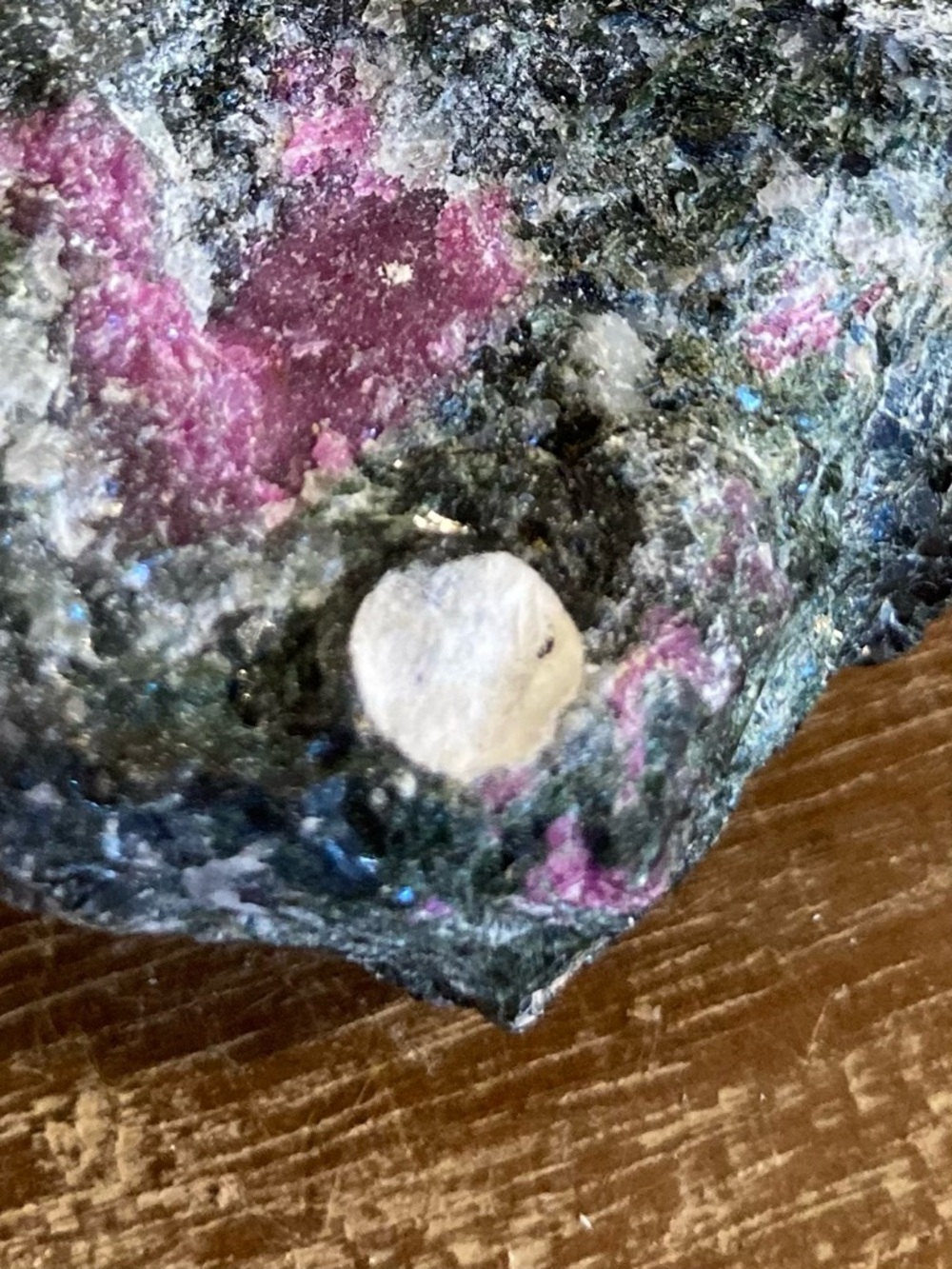 Multicolored Green Purple and Black Stone Rock Chunk Ruby in Zoisite (Anyolite) - Picture 15 of 15